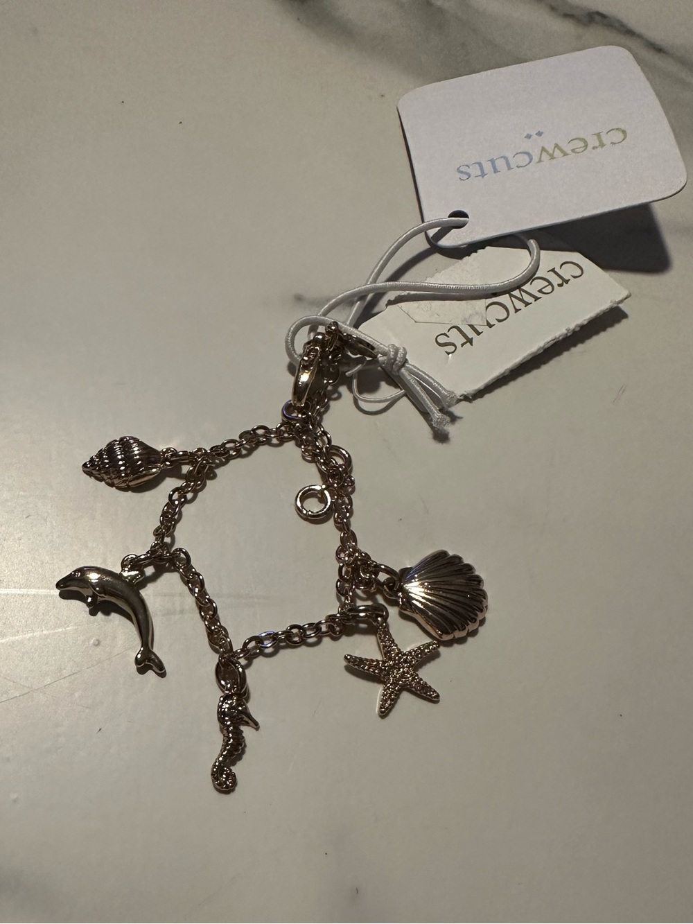 J Crew Crewcuts Girls' Gold Tone Sea Charm Bracelet